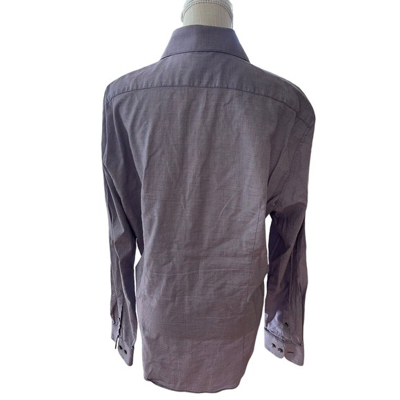 John Varvatos Slim Fit Button Down Lilac Size 16.5 34/35 Men’s Long Sleeve - Picture 2 of 10